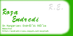 roza endredi business card